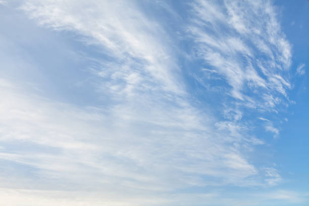 cirro-cúmulo nuvens - cirrus cloud white fluffy - fotografias e filmes do acervo