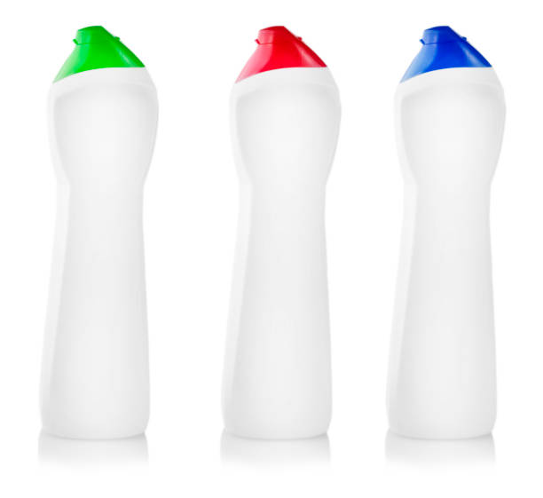 istock Photography of white plastic bottle with liquid laundry detergen 1437472153