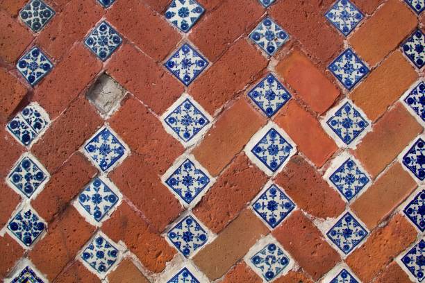 istock Blue and white Talavera pottery tiles, from Puebla, Mexico 1437479752