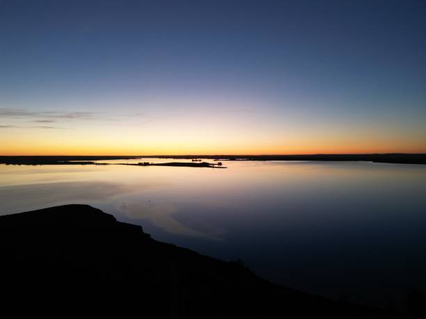 istock Breathtaking sunset view over the Belle Fourche Dam 1437480024