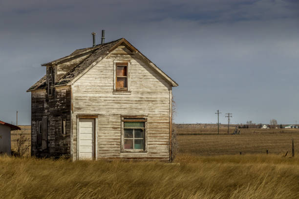 istock Relics still stand of ghost town Travers Alberta Canada 1437481030