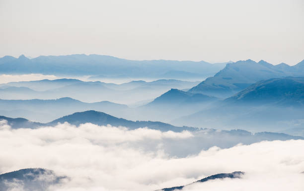 istock Beautiful shot of mountains and clouds 1437481767