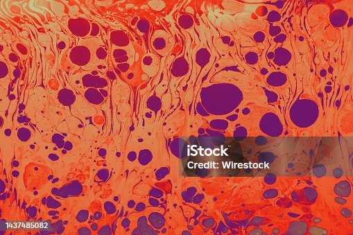 istock Beautiful shot of incredible abstract paint art with various colors 1437485082