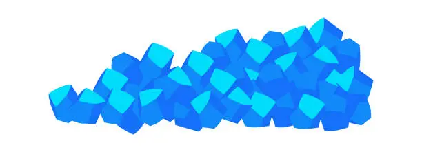 Vector illustration of Gems or crystals. Vector illustration