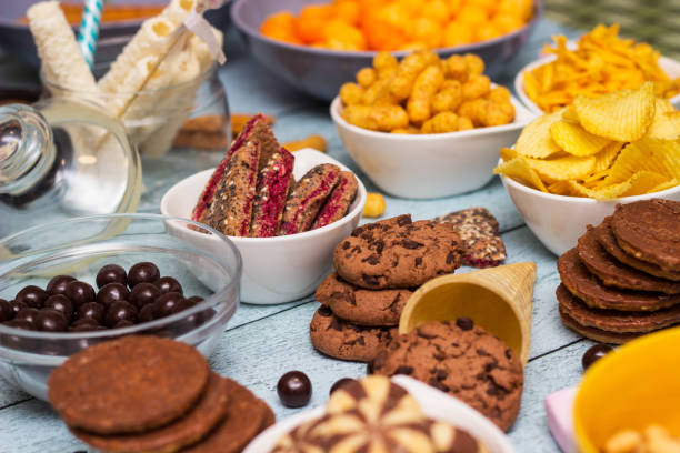 istock Salty and sweet snacks 1437491986