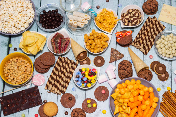 istock Salty and sweet snacks 1437492040