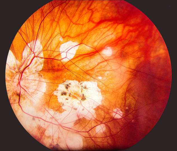 istock Human Eye Retina Showing Vane and disease 1437495724
