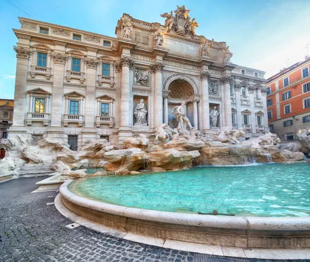 The Trevi Fountain is one of the most famous fountains in the world, Rome, Italy