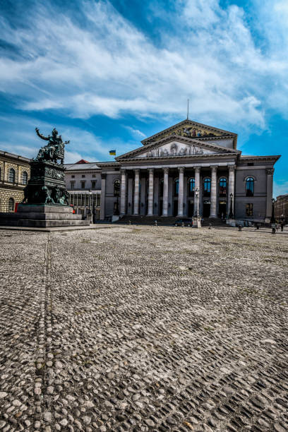 istock Max Joseph Platz  And Statue In Front Of Bavarian State Opera In Munich, Germany 1437505341