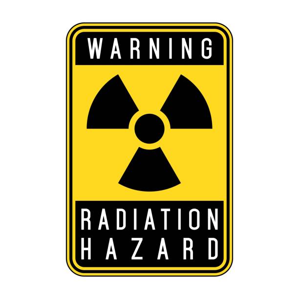 istock Radiation sign. Radioactivity warning, caution yellow sign. 1437505736