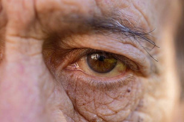 istock Close up shot of human eye 1437505758