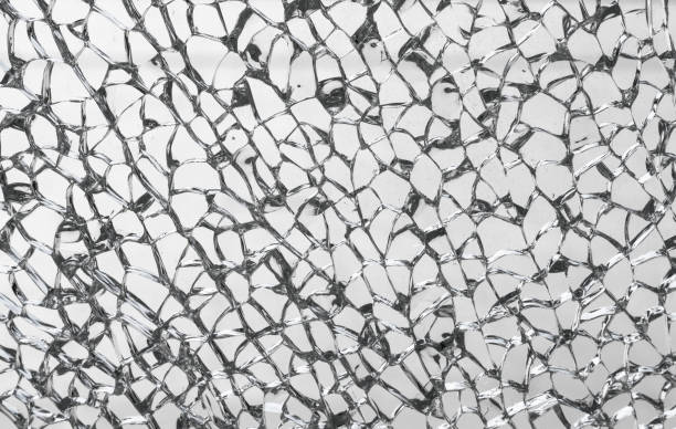 Textured background of cracked glass