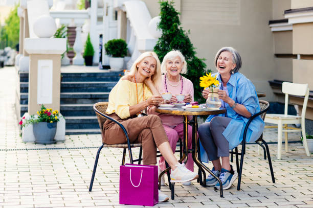 istock Beautiful senior women bonding at the bar 1437511232
