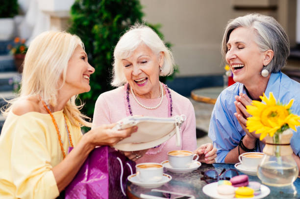 istock Beautiful senior women bonding at the bar 1437512034