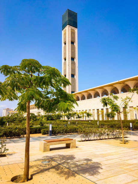 The great mosque of Algeria Djamaâ el Djazaïr is set to become the third biggest mosque in the world, with a prayer hall capable of holding 35,000 worshipers and a complex including conference rooms, libraries and other facilities. Architects Drees & Sommer are working with Jürgen Engel Architekten and the engineering consultancy Krebs und Kiefer on the project, which is likely to take more than four years to complete. algiers stock pictures, royalty-free photos & images