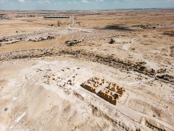 istock Ancient settlement ruins in Desert Landscape in Middle East 1437513071