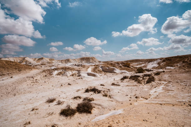 Desert Landscape in Middle East. Surreal view of remote location during the day.