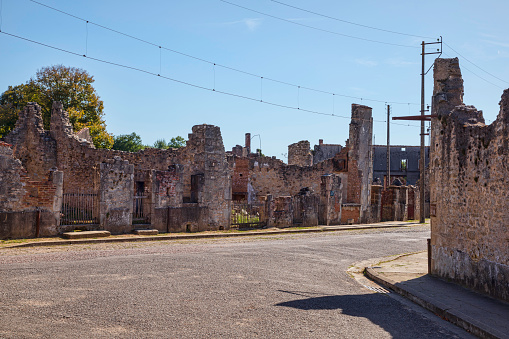 Oradour sur Glane the village in France where over 600 men women and children were killed by the Nazis in June 1944