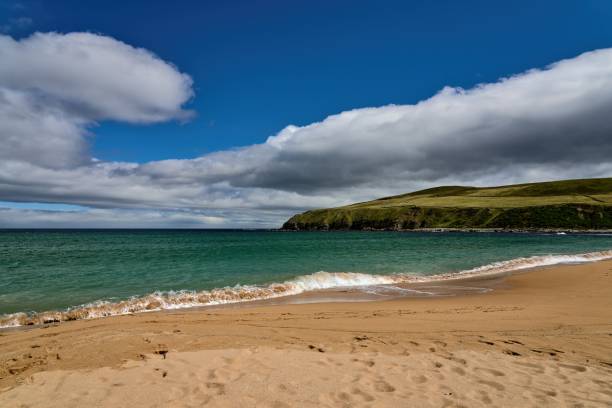 istock Sandy beach and cliffs of North Scotland 1437521193
