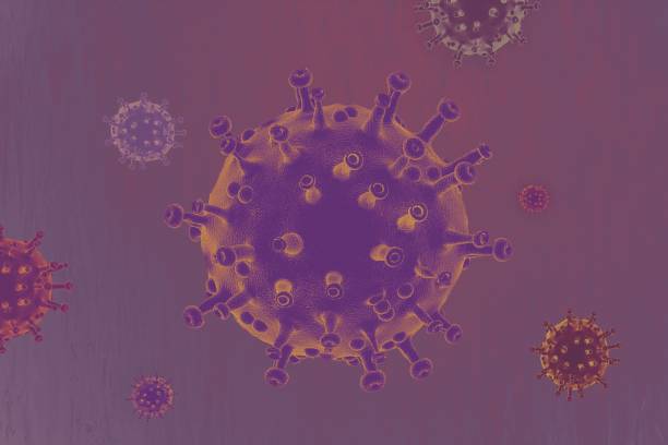 istock 3D rendering of Microstructure of coronavirus, COVID-19 prevention and quarantine concept poster 1437524876