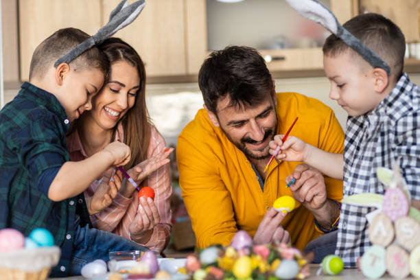 istock Beautiful family having fun together on Easter 1437534713
