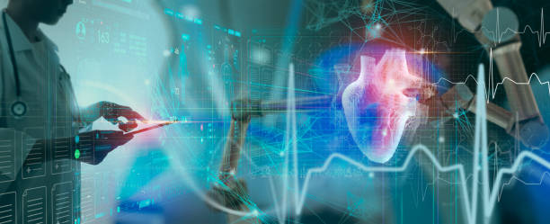 istock Cardiologist doctor check up report electronic medical record and examine heart function of patient on Digital tablet.healthcare and network connection Science Medical technology .concept 1437536130