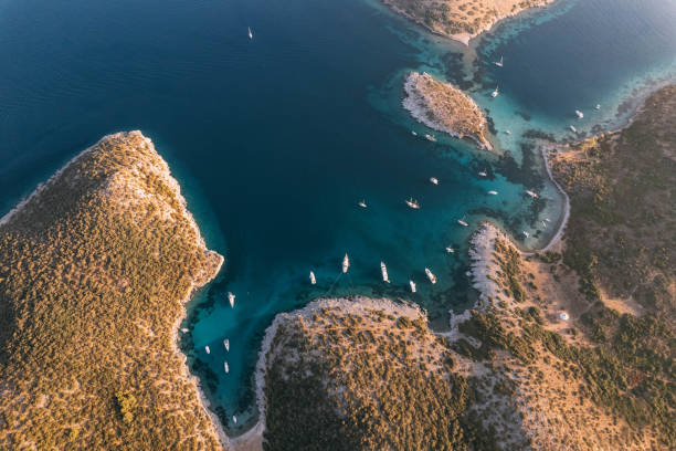 istock Bird Eye View Aquarium Bay at Bodrum Turkey 1437537697
