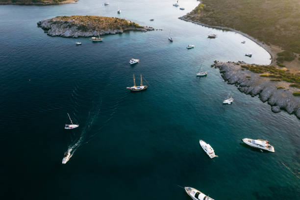 istock Drone View Aquarium Bay at Bodrum Turkey 1437537778