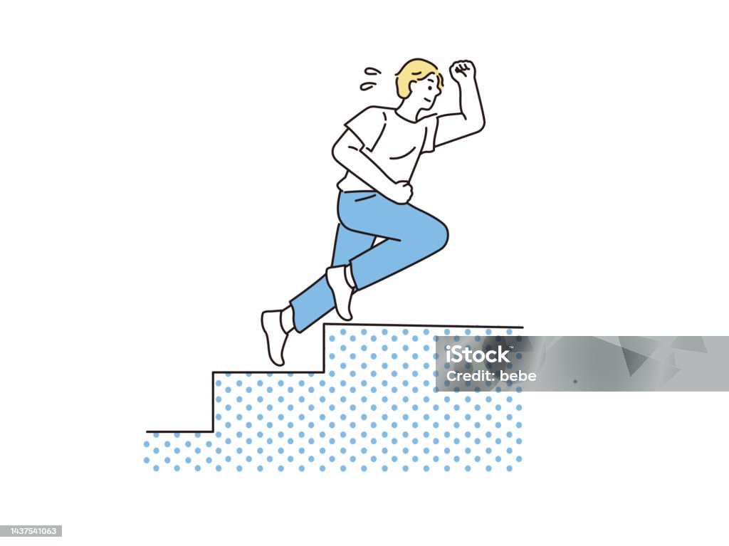 Ilustración de Ilustración De Subir Escaleras Ambición Prisa Correr Saltar  Esfuerzo y más Vectores Libres de Derechos de Aclamar - iStock