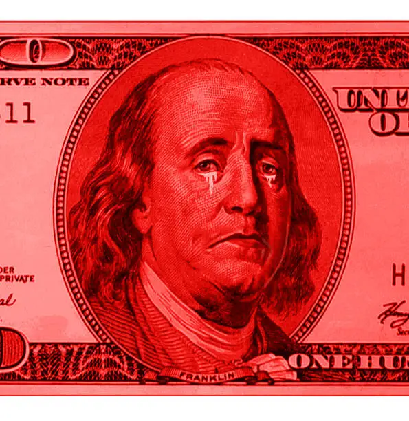 Vector illustration of Benjamin Franklin Face Crying