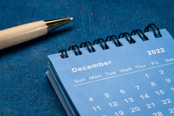 istock December 2022 - spiral desktop calendar 1437546367