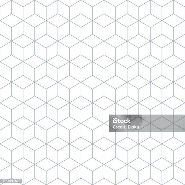 Geometric Vector Pattern Using Isometric Paper Seamless Isometric Grid With Editable Strokes Vector Geometric Pattern ...