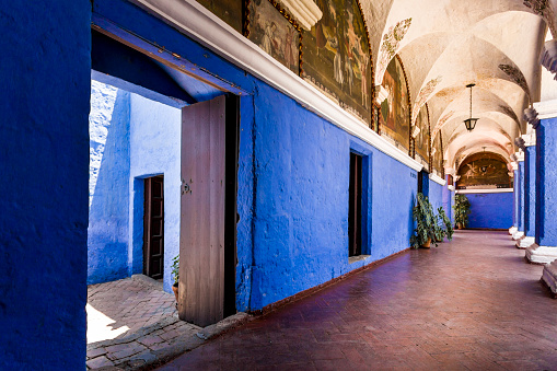 The Monastery of Santa Catalina de Siena, UNESCO World Heritage Site, Historic Place in Arequipa, Peru
