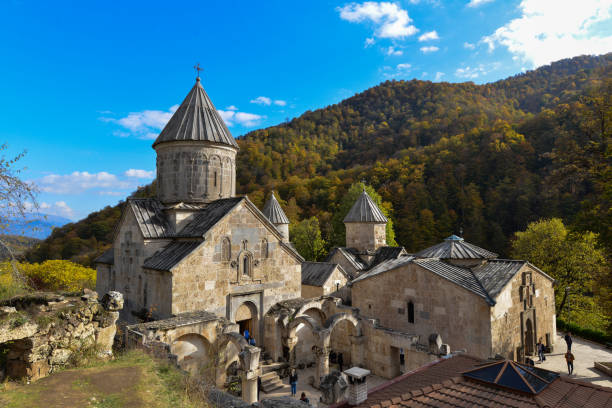 Haghartsin Monastery Armenia Autumn stock photo