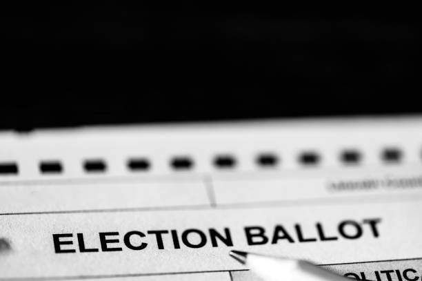 istock Selective focus on a generic election ballot with a pencil on top. 1437555280