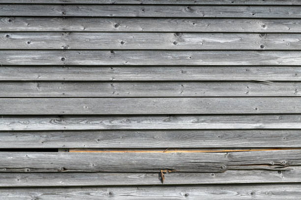 Exterior wall of old barn with weathered wood, Plank wall