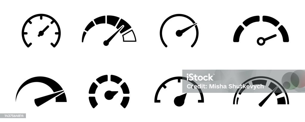 Speed signs. Speedometer black icons set. Speed indicators with arrows. Fast speed. Internet speed, gauge, dashboard, indicator, tachometer, scale. Credit score indicator. Risk levels meter icon Icon Symbol stock vector Speed signs. Speedometer black icons set. Speed indicators with arrows. Fast speed. Internet speed, gauge, dashboard, indicator, tachometer, scale. Credit score indicator. Risk levels meter icon Icon Symbol stock vector