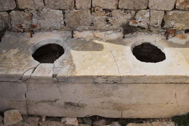 istock Stone latrines in a military fort 1437565466