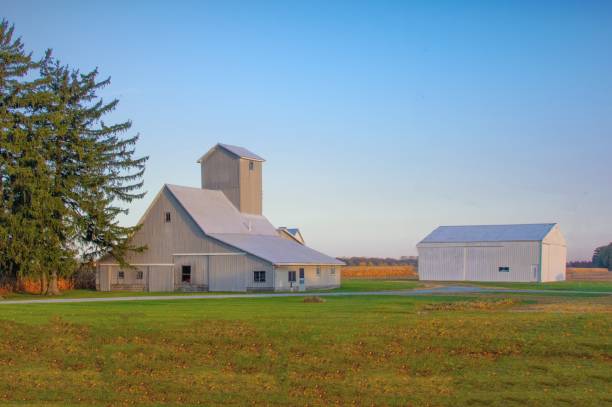 istock Old Gray barn with silo-Howard Counthy, Indiana 1437568966