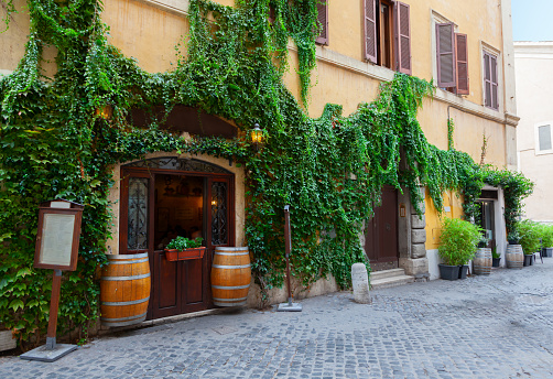 Narrow street in Rome, Italy