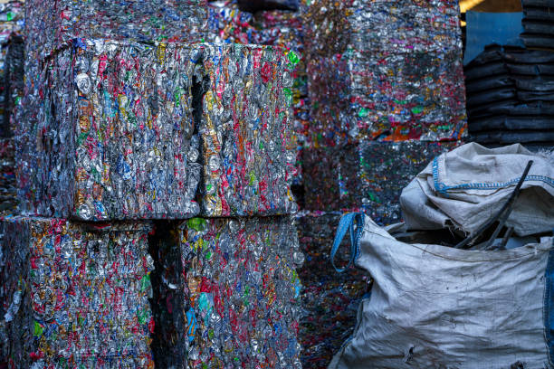 istock Large group of compressed aluminum cans for recycling 1437576906