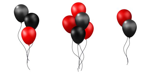 istock 3d vector set of juicy colorful realistic render Black friday and Birthday air balloons design 1437585028