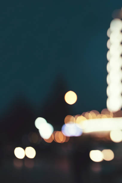 City ​​lights blurred abstract bokeh background