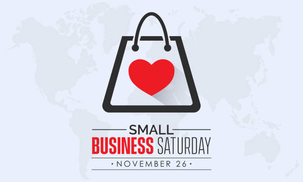 Vector illustration design concept of Small Business Saturday observed on November 26 Vector illustration design concept of Small Business Saturday observed on November 26 small business saturday stock illustrations