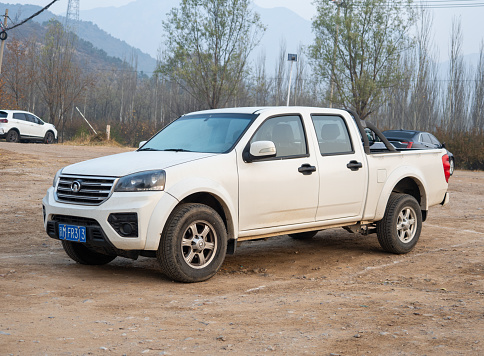 Hanoi, Vietnam - Nov 17, 2016: Toyota Hilux 2016 all new car is running on the test offroad in Vietnam.