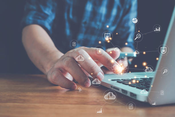 istock Digital Change Management Internet of Things, new technologies, bigdata and business process strategies. customer service management cloud computing Smart industry, AI technology 1437601250