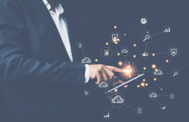 istock Digital Change Management Internet of Things, new technologies, bigdata and business process strategies. customer service management cloud computing Smart industry, AI technology 1437601264