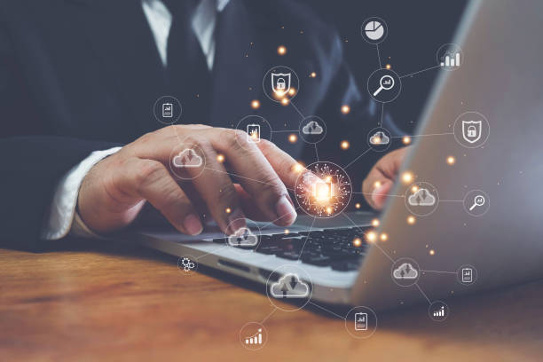 istock Digital Change Management Internet of Things, new technologies, bigdata and business process strategies. customer service management cloud computing Smart industry, AI technology 1437601265