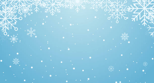 stockillustraties, clipart, cartoons en iconen met winter background. abstract snowflake border. snowfall backdrop. winter holidays theme. background with snowflakes. vector illustration - winter