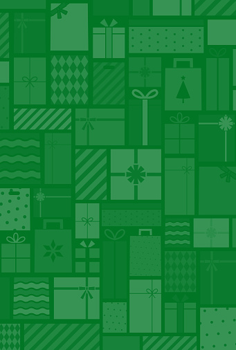 Cute background pattern of christmas gifts